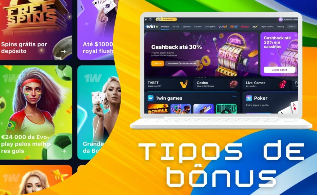 tipos de bônus em jogos e apostas do site de cassino 1win Brasil